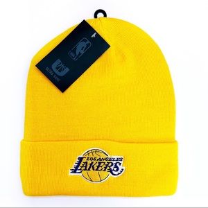 LA Los Angeles Lakers Knit Winter Hat Beanie Mens Womens NBA Yellow Fan Gift